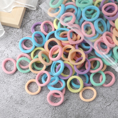 Didmeninė prekyba 30/50/100 vnt/partija Spalvingos plaukų juostelės Vaikams Besiūliai plaukų kaklaraiščiai Elastinė guminė juostelė Mergaitėms Sweet Scrunchies Priedai