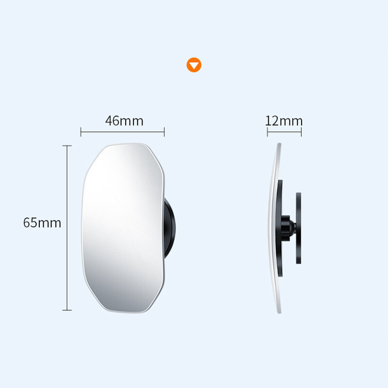 Ogledalo za mrtvi kut automobila od 360 stupnjeva, širokokutno podesivo malo okruglo zrcalo, pomoćno konveksno retrovizor za vožnju unatrag