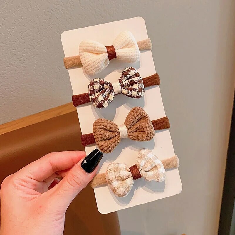 8/12 kom. Elastične gumice za kosu s cvijetom za djevojčice Slatke leptir mašne Gumene trake za kosu, držač za konjski rep, Dječji dodaci za kosu