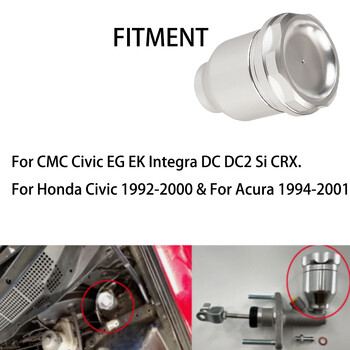 Алуминиев резервоар на главния цилиндър на съединителя за Honda Civic 1992-2000 и Acura 1994-2001 за CMC Civic EG EK Integra DC DC2 Si CRX