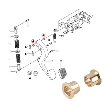 Втулки на педала на спирачния съединител за BMW E46 E90 F30 E87 F20 F21 F22 E39 E60 X1 E84 X5 E83 Z4 E85 за MINI R50 R56 35211158290