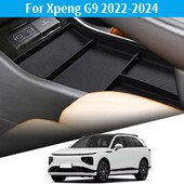 Pentru Xpeng G9 2022-2024 Cutie de depozitare pentru cotiera Cutie de depozitare pentru consola centrală Tavă cu strat inferior central Accesorii pentru organizator cu gel de silice
