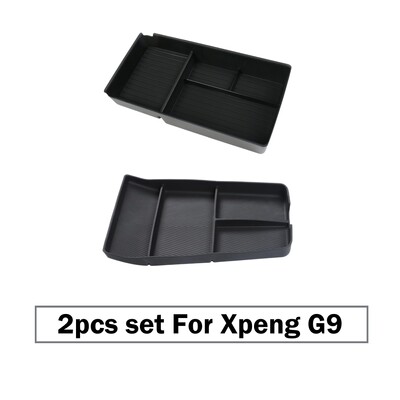 Pentru Xpeng G9 2022-2024 Cutie de depozitare pentru cotiera Cutie de depozitare pentru consola centrală Tavă cu strat inferior central Accesorii pentru organizator cu gel de silice