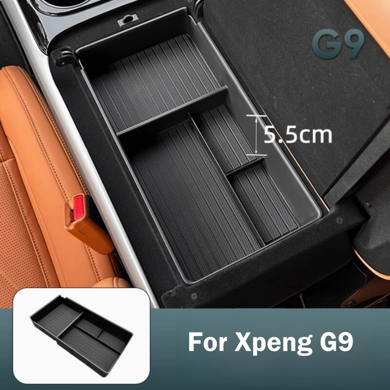 Pentru Xpeng G9 2022-2024 Cutie de depozitare pentru cotiera Cutie de depozitare pentru consola centrală Tavă cu strat inferior central Accesorii pentru organizator cu gel de silice