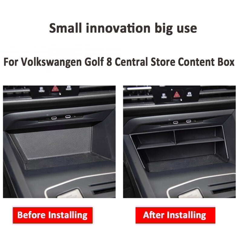 Cutie organizatoare pentru consola centrală auto pentru Volkswagen VW Golf MK8 Golf 8 2020 - 2023 LHD Cutie de depozitare Accesorii pentru carcasă container