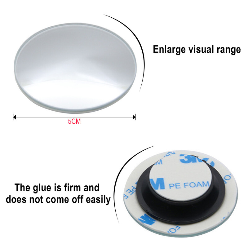 360 stupnjeva HD ogledalo za mrtvi kut, podesivo retrovizorsko konveksno ogledalo za automobil, širokokutno parkiranje vozila, ogledalo bez okvira