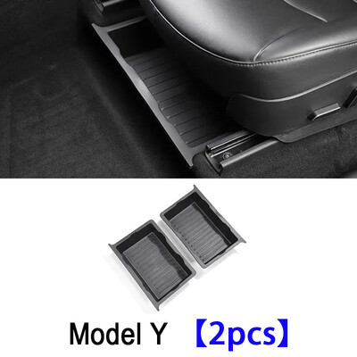 Cutie de depozitare TPE sub scaun pentru Tesla Model Y 2017-2024 Consolă centrală Organizator Coșuri de gunoi Accesorii pentru tavă de gunoi.