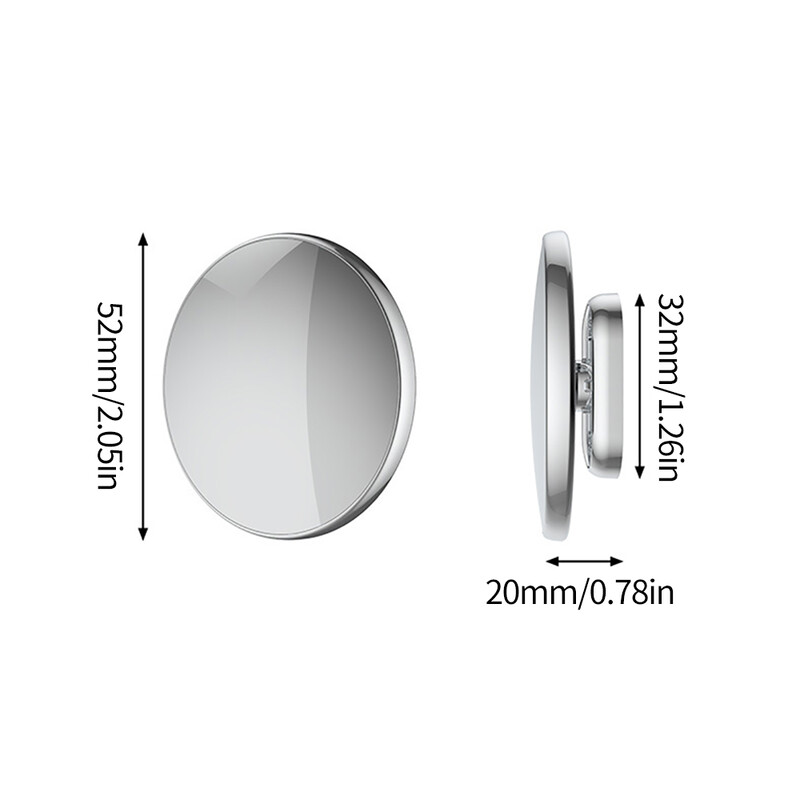 Cadru rotund Oglindă convexă pentru unghiul mort Siguranță Conducere unghi larg 360 de grade Oglinda retrovizoare transparentă reglabilă Accesorii auto