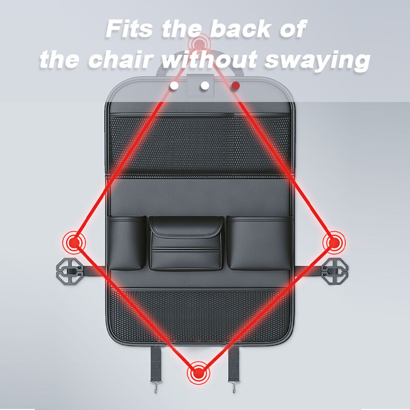 SEAMETAL Organizator pentru spate scaun auto Geantă de depozitare pentru scaunul din spate automat cu tavă pliabilă pentru masă Suport tabletă Cutie de șervețele Accesorii auto