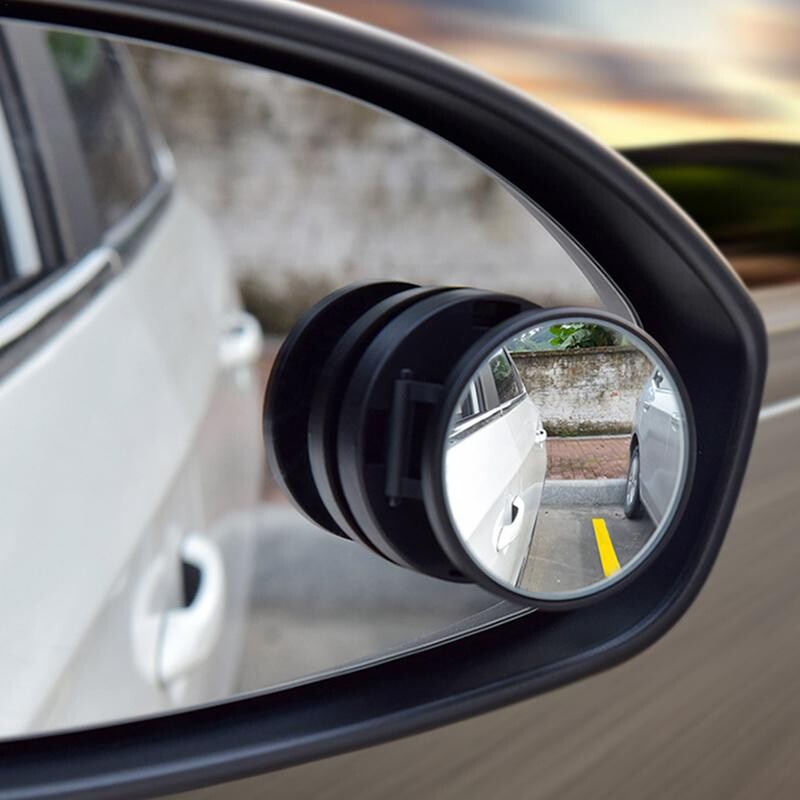 Oglindă pentru punct mort lateral, retrovizoare, reglabilă la 360 de grade Oglinzi auxiliare pentru punct mort, cu unghi larg, oglindă retrovizoare pentru mașină