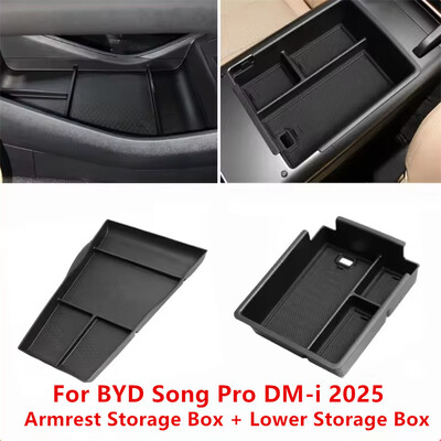 Pentru 21-25 BYD Song Pro DM-i Consola centrală auto Cotieră Cutie de depozitare Auto Interior Organizator central Containere Tavă Accesorii