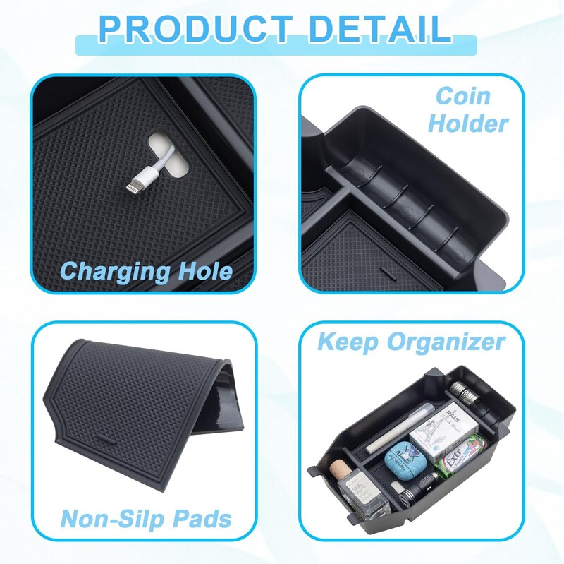 Kompatibilan s Honda Accord 2023 2024 Organizator središnje konzole 11. generacije Accord Naslon za ruke Ladica za odlaganje Paleta od ABS plastike