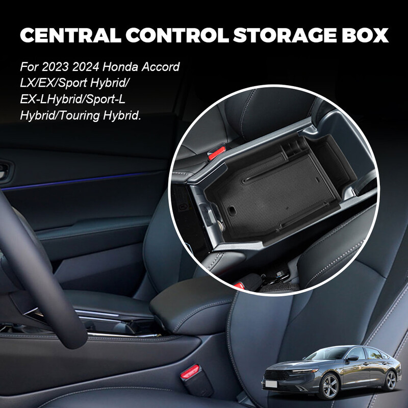 Pentru Honda Accord 2023 2024 Organizator pentru consola centrală a 11-a generație de cotiere Accord Tavă de depozitare din material plastic ABS Accesorii pentru paleți