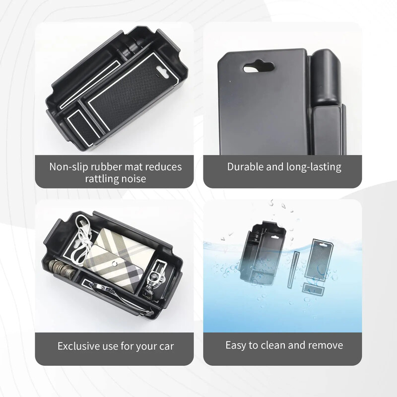 Organizator pentru consola centrală pentru Volvo XC40 2019 2020 2021 2022 2023 2024 Accesorii Inserție pentru cotieră Cutie secundară de depozitare