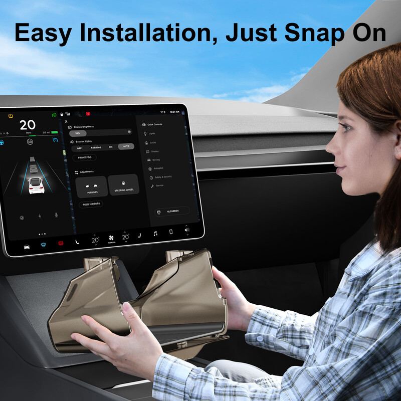 Hipacool organizator na središnjoj konzoli za Tesla Model 3 Highland Skrivena zaštitna ploča Kutija za pohranu automobila ispod središnjeg upravljačkog zaslona