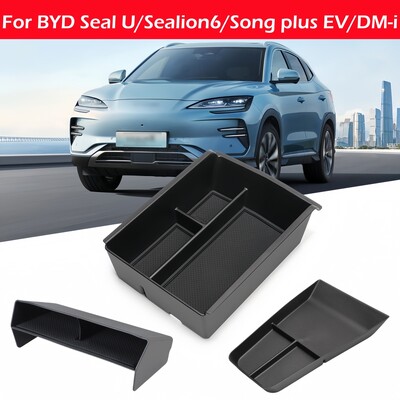 Cutie de depozitare pentru cotiera Suport pentru pahare pentru BYD Seal U Sealion 6 Song Plus Champion Edition 2023 2024 2025 Accesorii pentru interior auto