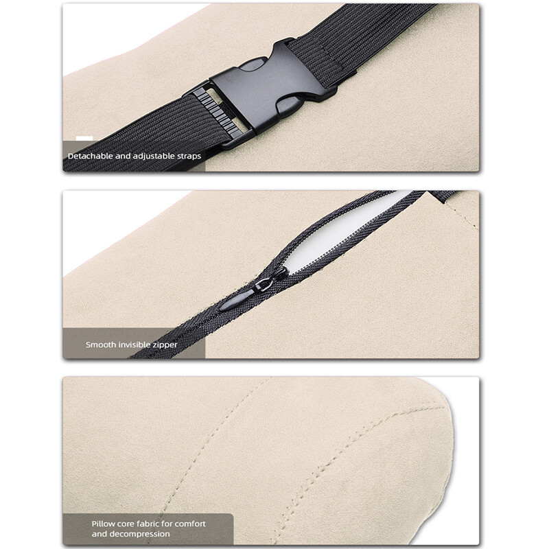 Scaun auto universal Tetiera piele intoarsa din bumbac cu memorie Perne pentru gat Accesorii pentru interiorul masinii Suport pentru cap pentru scaune automate Amelioreaza durerile de gat ﻿