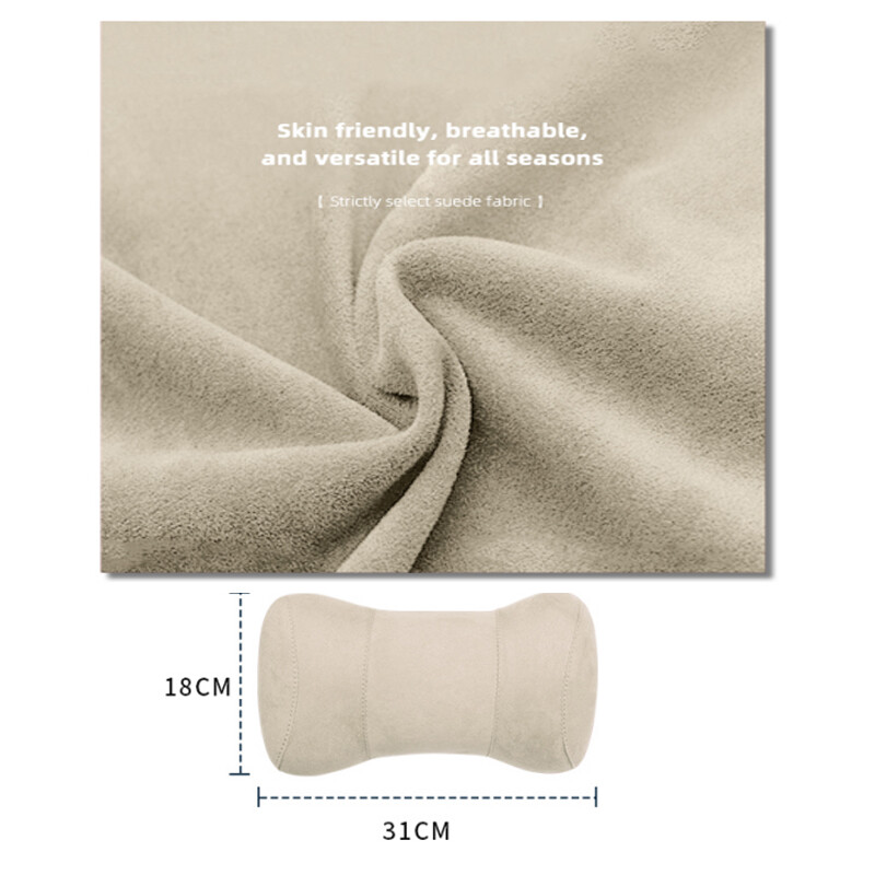 Scaun auto universal Tetiera piele intoarsa din bumbac cu memorie Perne pentru gat Accesorii pentru interiorul masinii Suport pentru cap pentru scaune automate Amelioreaza durerile de gat ﻿