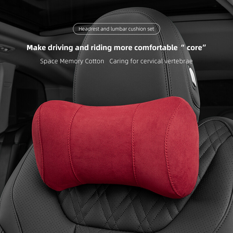 Scaun auto universal Tetiera piele intoarsa din bumbac cu memorie Perne pentru gat Accesorii pentru interiorul masinii Suport pentru cap pentru scaune automate Amelioreaza durerile de gat ﻿