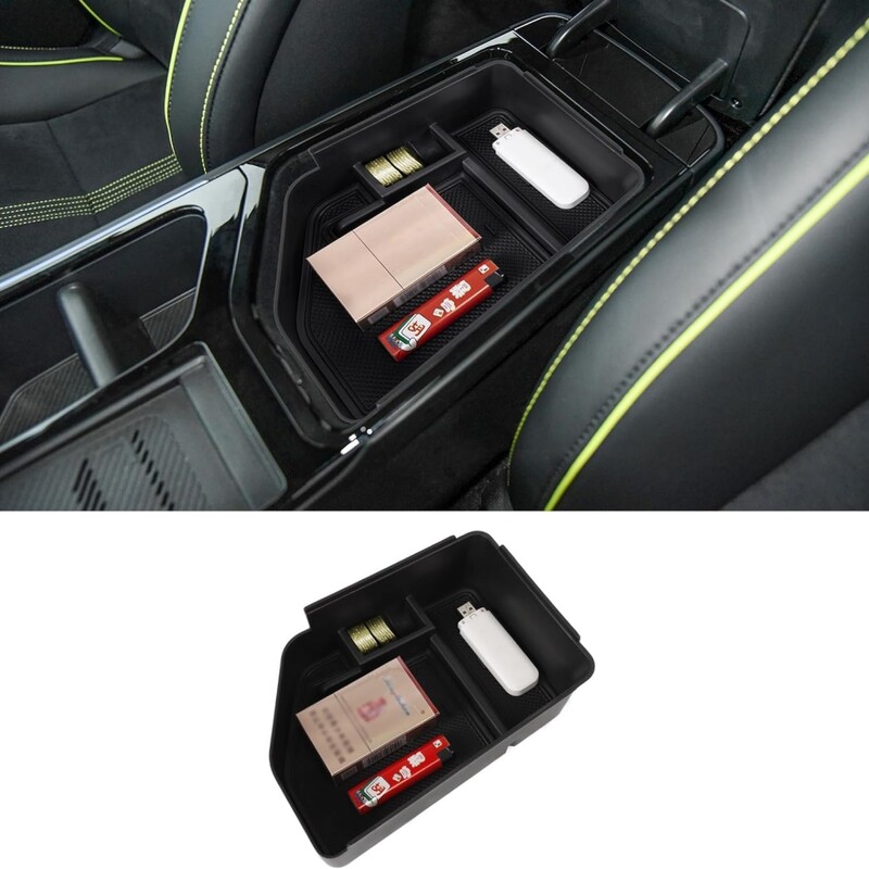 Pentru KIA EV6 2022 2023 2024 Organizator pentru consola centrală Tavă inferioară Cotieră Cutie de depozitare Suport pentru pahare Set 2 buc