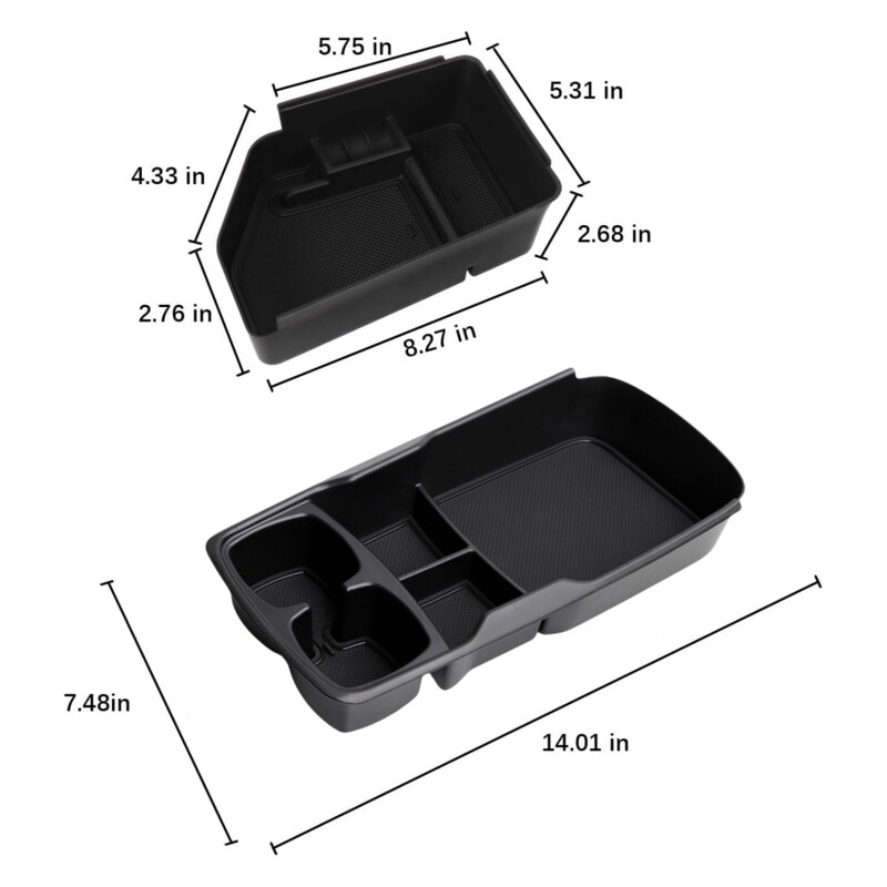 Pentru KIA EV6 2022 2023 2024 Organizator pentru consola centrală Tavă inferioară Cotieră Cutie de depozitare Suport pentru pahare Set 2 buc