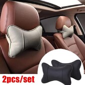 Automobilski jastuci za vrat s obje strane Pu koža Pakiranje od 1 komada Naslon za glavu za ublažavanje bolova u glavi Univerzalni jastuk za automobile ispunjen vlaknima