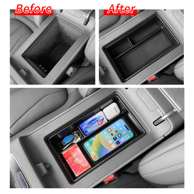 pentru Xpeng P7+ Consola centrală Cotieră Cutie de depozitare Tavă auto Organizatoare Accesorii Aranjare Negru