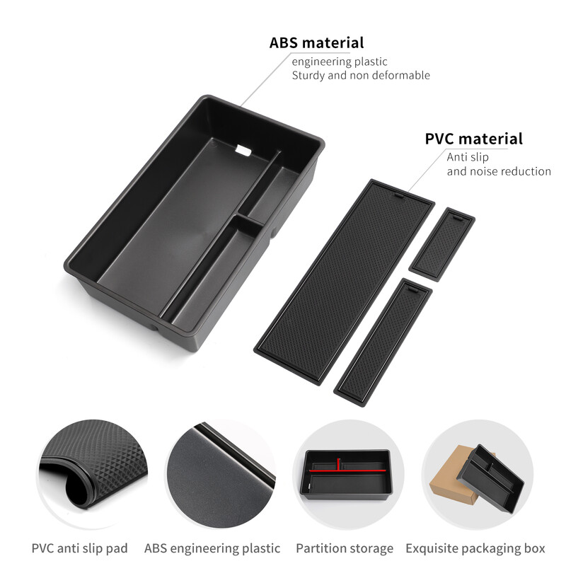 pentru Xpeng P7+ Consola centrală Cotieră Cutie de depozitare Tavă auto Organizatoare Accesorii Aranjare Negru