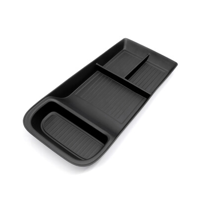 Pentru Polestar 4 2023 2024 Cutie de depozitare centrală pentru mașină Consolă centrală Strat inferior Tavă Organizator Accesorii Aranjare NEGRU