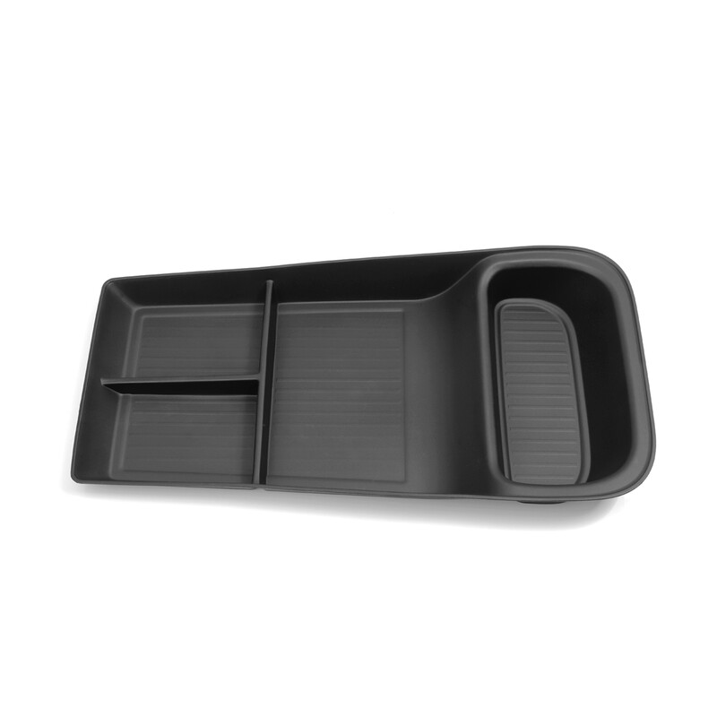 Pentru Polestar 4 2023 2024 Cutie de depozitare centrală pentru mașină Consolă centrală Strat inferior Tavă Organizator Accesorii Aranjare NEGRU