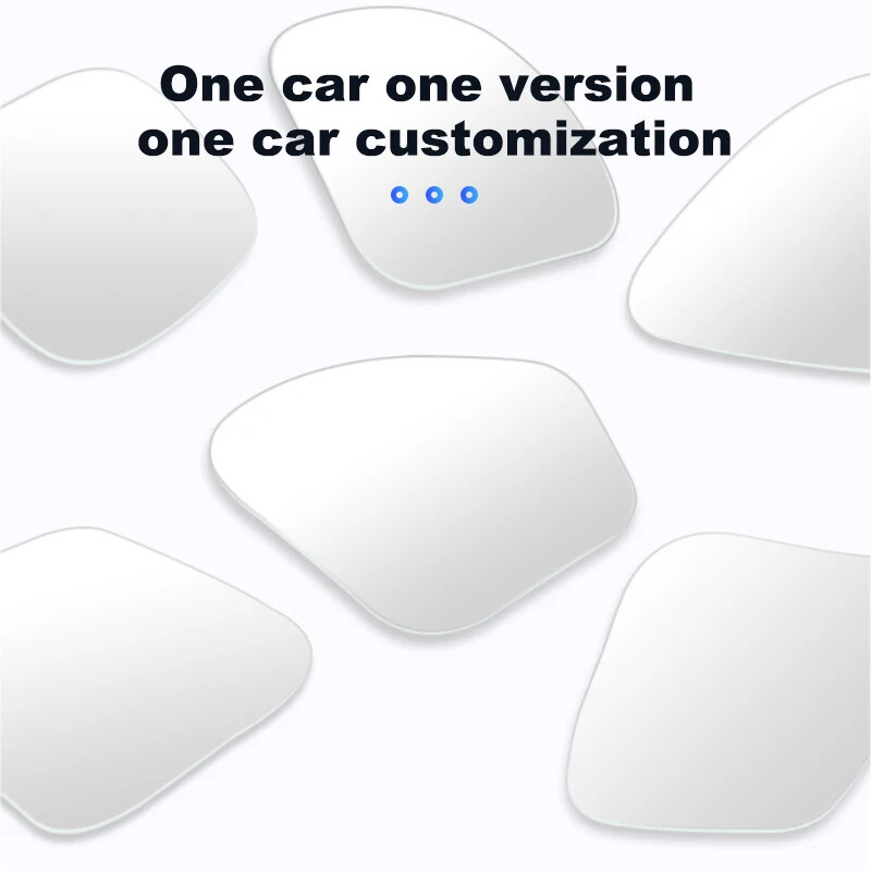 SEAMETAL 2 buc Oglinzi retrovizoare pentru mașină Oglinzi retrovizoare cu unghi larg, reglabile la 360 de grade, HD, fără cadru