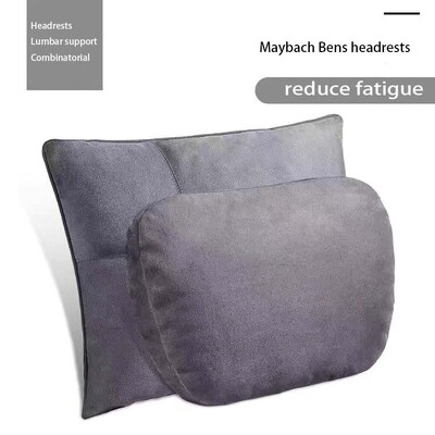 Tetiera high end din piele intoarsa, perna pentru gat, suport pentru talie auto, unealta lucrata manual