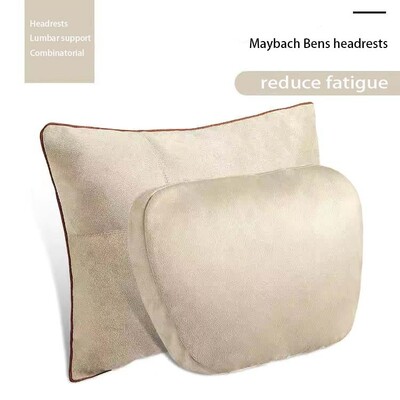 Tetiera high end din piele intoarsa, perna pentru gat, suport pentru talie auto, unealta lucrata manual