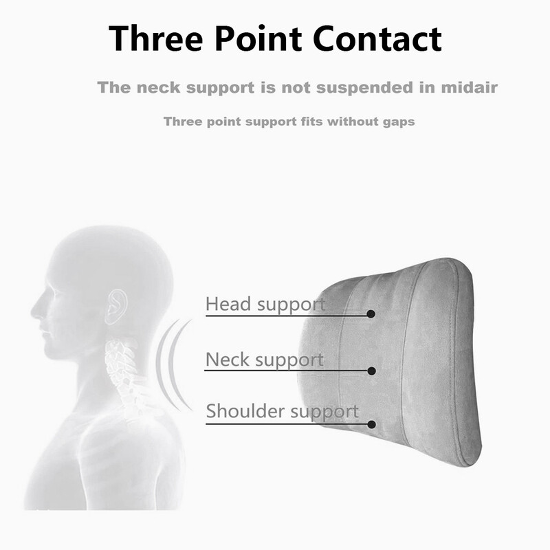 Univerzalni prozračni naslon za glavu autosjedalice Jastuk za vrat od antilop tkanine Jastuk za naslon za glavu za autosjedalicu Jastuk za autosjedalicu Memory Rest