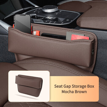 Multifunction Seat Car Seat Organizer Storage Box Δερμάτινο Universal Crevice Side Storage Τσέπη Πορτοφόλι Κλειδιά Θήκη για κάρτα τηλεφώνου