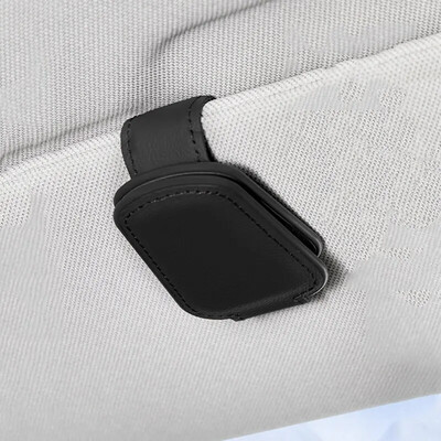 Clip pentru ochelari de soare pentru soare multifuncțional Clip pentru ochelari din piele Suport magnetic pentru ochelari de soare Suport cu clemă Accesoriu universal pentru mașină