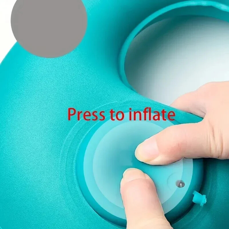 U-образна възглавница за врата, пътуване на открито Push Type Автоматична надуваема възглавница за врата Възглавница Къмпинг Кола Облегалка за глава Автомобилни аксесоари Интериор