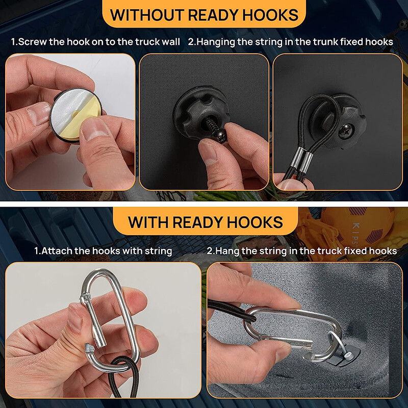 Mreža za prtljažnik Krevet Organizator Mrežasta mreža za pohranu Dodaci za kamione Krevet Držač namirnica za SUV automobil Toyota Kamion Kamion Krevet