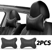 2 buc pentru scaun auto tetiera universală din piele PU auto interior tetieră perne pentru umeri Protector de călătorie pentru gât pernă moale