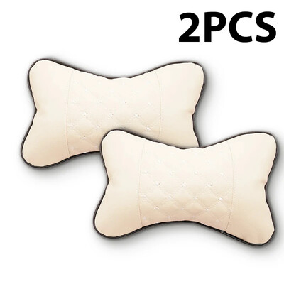 2 buc pentru scaun auto tetiera universală din piele PU auto interior tetieră perne pentru umeri Protector de călătorie pentru gât pernă moale