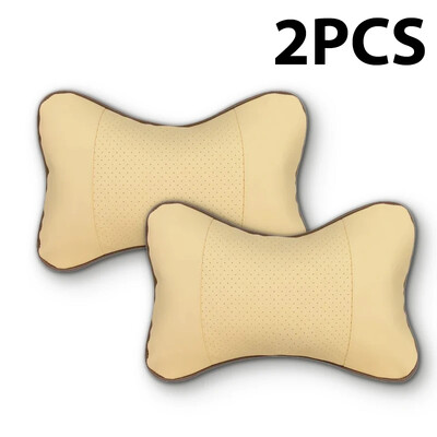 2 buc pentru scaun auto tetiera universală din piele PU auto interior tetieră perne pentru umeri Protector de călătorie pentru gât pernă moale