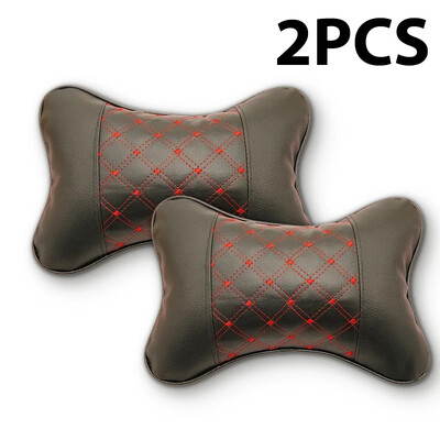 2 buc pentru scaun auto tetiera universală din piele PU auto interior tetieră perne pentru umeri Protector de călătorie pentru gât pernă moale