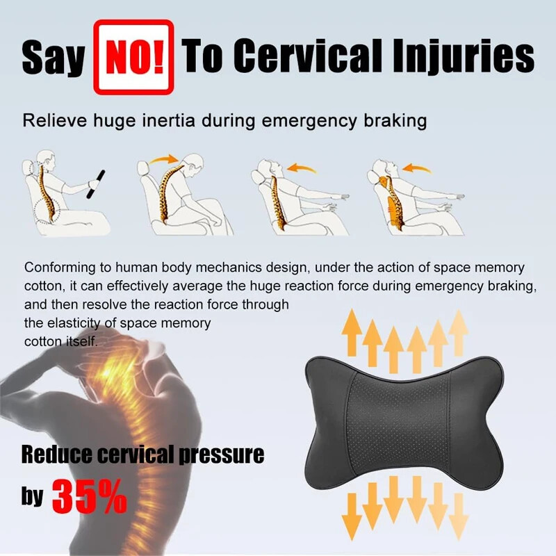 2 buc pentru scaun auto tetiera universală din piele PU auto interior tetieră perne pentru umeri Protector de călătorie pentru gât pernă moale