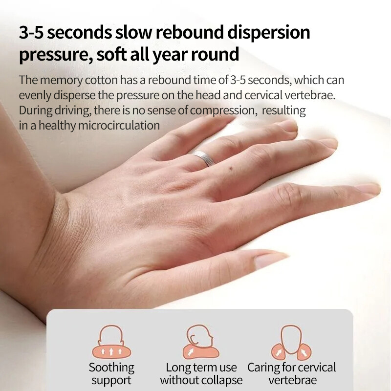 Pernă pentru gât pentru scaun auto din spumă cu memorie Pernă pentru talie Pernă pentru gât pentru mașină pentru accesorii auto Suport lombar pentru mașină Assoare universale pentru mașină