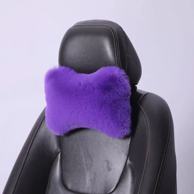 Scaun de iarnă pentru gât Pernă de pluș pentru tetiera de mașină Pernă de pluș Căldură și confort Accesorii universale pentru suport pentru pernă lombară