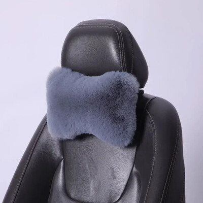 Scaun de iarnă pentru gât Pernă de pluș pentru tetiera de mașină Pernă de pluș Căldură și confort Accesorii universale pentru suport pentru pernă lombară