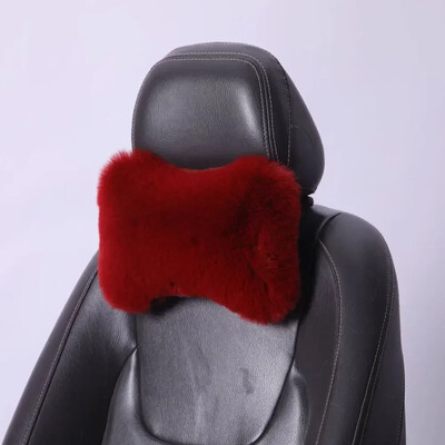 Scaun de iarnă pentru gât Pernă de pluș pentru tetiera de mașină Pernă de pluș Căldură și confort Accesorii universale pentru suport pentru pernă lombară