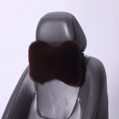 Scaun de iarnă pentru gât Pernă de pluș pentru tetiera de mașină Pernă de pluș Căldură și confort Accesorii universale pentru suport pentru pernă lombară
