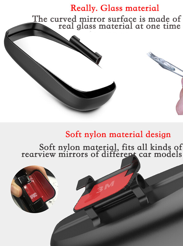 Automašīnas spogulis HD Stikla žalūzijas Regulējams Plašs Spogulis Spoguļa leņķis Leņķis Parking Atpakaļskata Spogulis