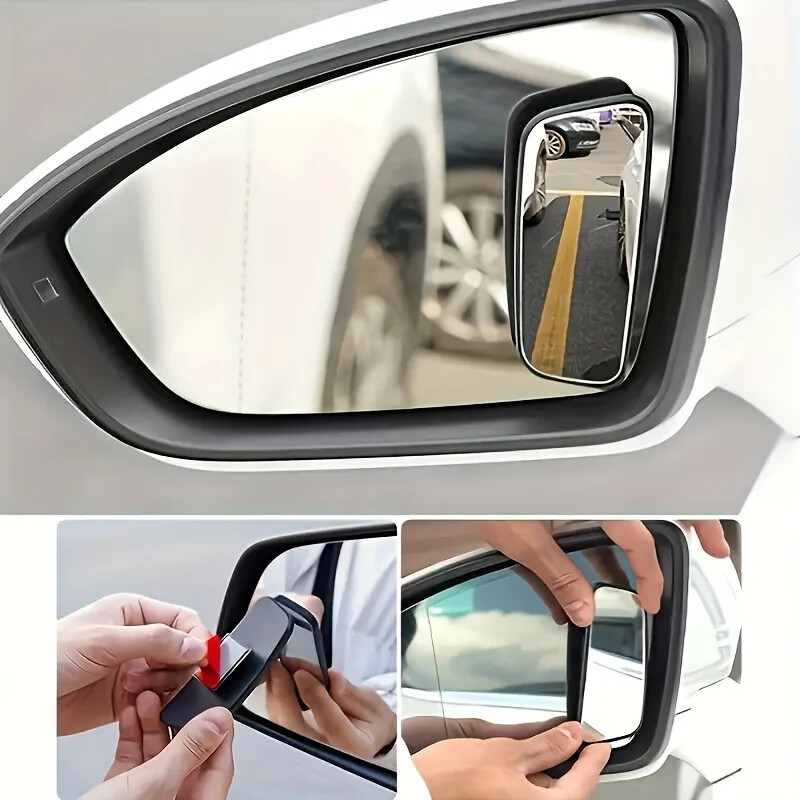 2gab Aklās zonas spogulis taisnstūrveida augstas izšķirtspējas stikla bezrāmja izliekts atpakaļskata spogulis, automašīnas atpakaļgaitas artefakts